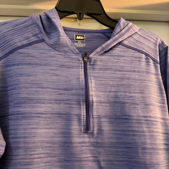 Rei Quarter Zip Activewear Pull Over Blue Hoodie - Picture 2 of 6